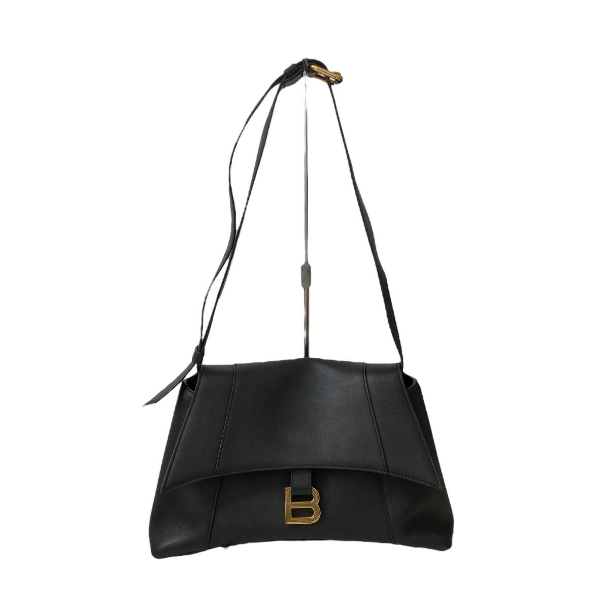 【中古】BALENCIAGADOWNTOWN SMALL ショルダーバッグ 671353 ブラック【価格見直し】