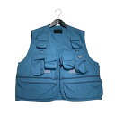 【中古】PRADA 24SS Re-Nylon GILET ベスト SGC499 ブルー サイズ:L 【300425】(プラダ)