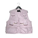 【中古】PRADA 24SS Re-Nylon GILET ベスト SGC499 ピンク サイズ:XS 【300425】(プラダ)