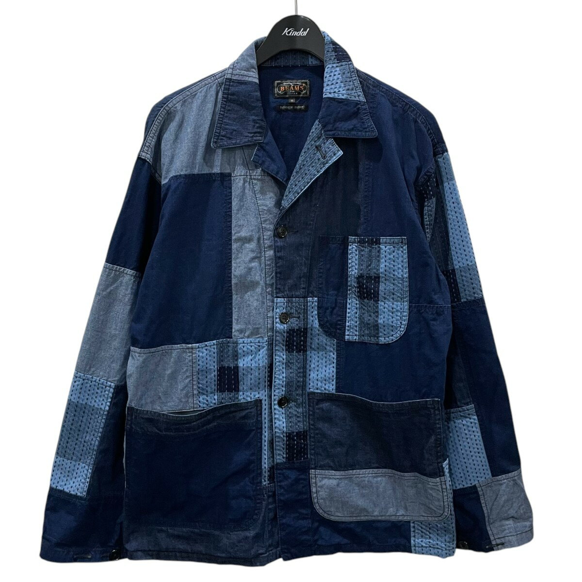 【中古】BEAMS PLUS 3Bジャケット ミリタリーチョアジャケット インディゴパッチワーク MIL Chore Jacket Indigo Patchwork 38-18-0648-791 インディゴ サイズ:M 【300425】(ビームスプラス)