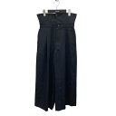 【中古】THE RERACS ワイドパンツ 22FW-REPT-158L-ESP-J ブラック サイズ:38 【300425】(ザリラクス)