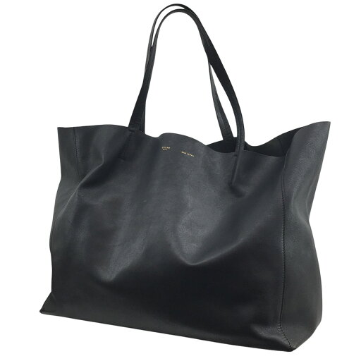 【中古】CELINE ホリゾンタルカバ トートバッグ レザー ソフト バッグ 鞄 ブラック 【290425】(セリーヌ) 【中古】CELINE ホリゾンタルカバ トートバッグ レザー ソフト バッグ 鞄 ブラック 【290425】(セリーヌ)