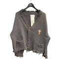 【中古】doublet 64 199 OVERSIZED CUT-OFF CARDIGAN 23SS38KN108 グレー サイズ:M 【300425】(ダブレ...