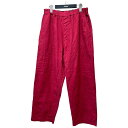 【中古】nest Robe 25SS UpcycleLino キャンバスカラーワイドパンツ 600251-7084 レッド サイズ:2 【290425】(ネスト...