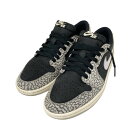 【中古】NIKE WMNS AIR JORDAN 1 LOW OG スニーカー CZ0775 001 ブラック×ホワイト サイズ:26cm 【300425】(ナ...
