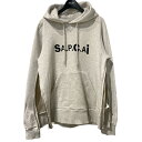 【中古】sacai A.P.C 21SS HOODIE TAIYOロゴフーディパーカー グレー サイズ:XS 【300425】(サカイ アーペーセー)