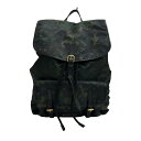 【中古】BURBERRY カモフラ ナイロンバックパック 4004060 グリーン 【010525】(バーバリー)