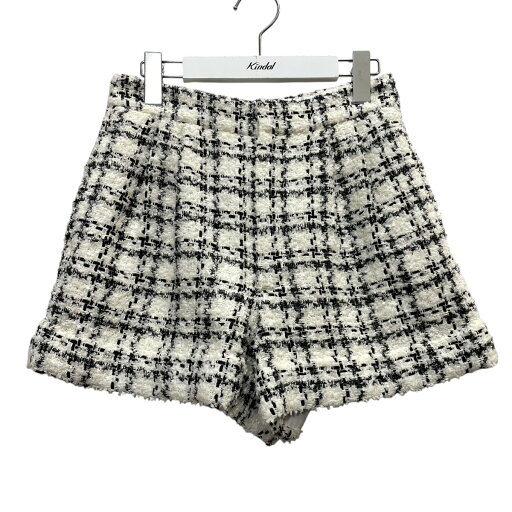 【中古】alice+olivia Paula ツイード ショートパンツ ブラック×ホワイト サイズ:0 【010525】(アリスアンドオリヴィア) 【中古】alice+olivia Paula ツイード ショートパンツ ブラック×ホワイト サイズ:0 【010525】(アリスアンドオリヴィア)