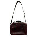 【中古】GUSTIN2WAYショルダーバッグ トートバッグ Briefcase ブリーフケース バーガンディー【価格見直し】