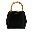 【中古】JIL SANDER バンブーハンドバッグ ブラック サイズ:ワンサイズ 【010525】(ジルサンダー)