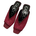 【中古】GUCCI ミュールパンプス 727193 ワインレッド サイズ:36 【010525】(グッチ)(4)
