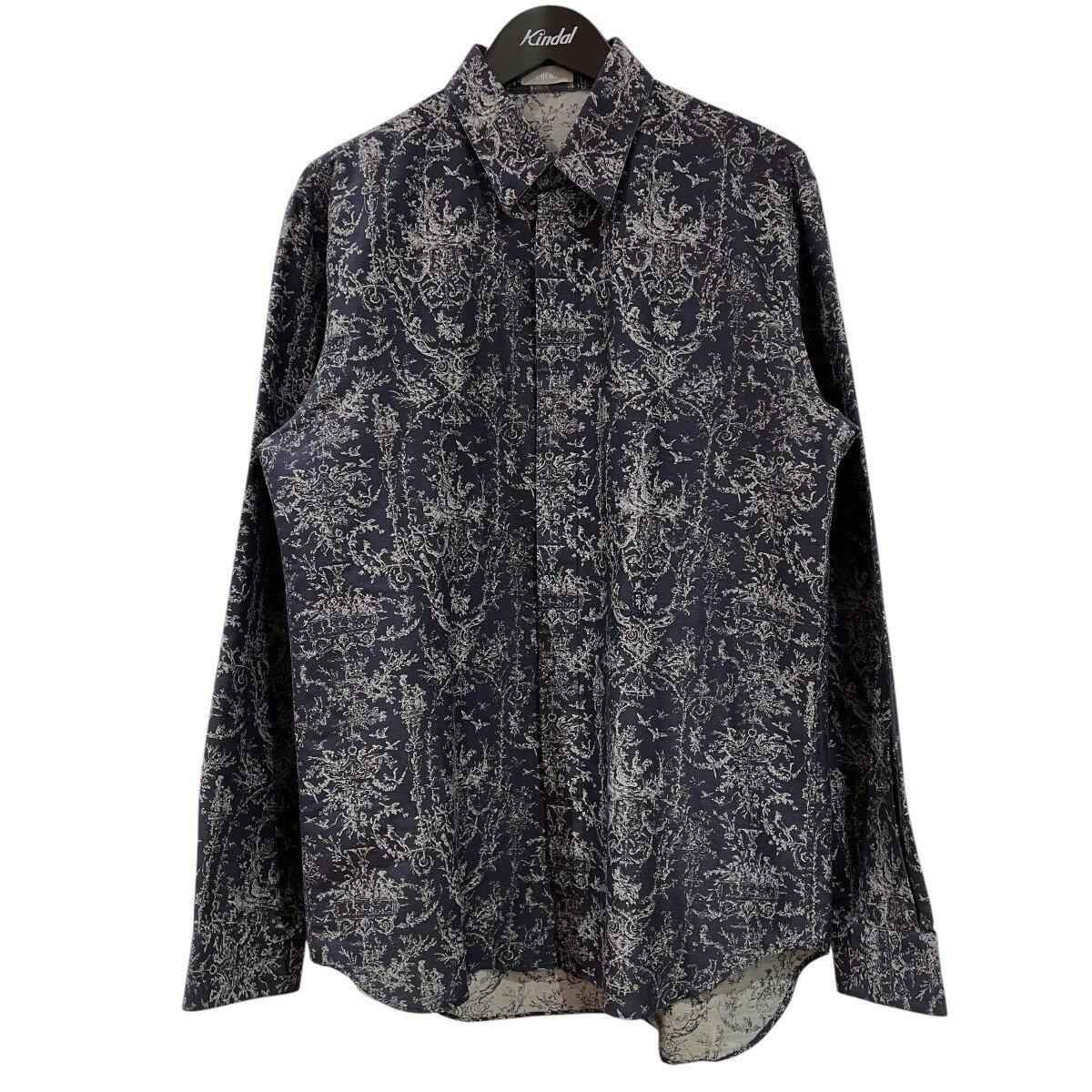 【中古】DIOR　19SS トワルドジュイ総柄シャツ カジュアルシャツ 923C501W8455 ネイビー サイズ：SIZE 40 【010525】（ディオール）
