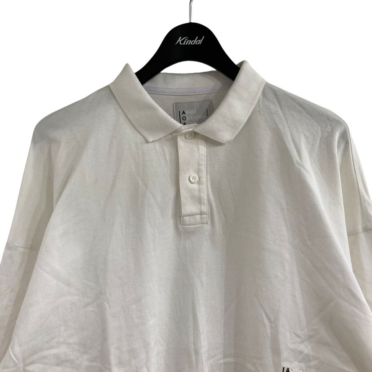 【中古】ADULT ORIENTED ROBES　長袖ポロシャツ ホワイト サイズ：5 【020525】（アダルト オリエンテッド ローブス）