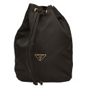 【中古】PRADA 巾着ポーチ ミニバッグ MV369 ブラック 【020525】(プラダ)(4)