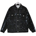 【中古】Children of the discordance2018AW フロッキーコーティングデニムジャケット ブラック サイズ:不明【価格見直し】