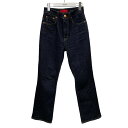 【中古】RED CARD×TOMORROW LAND ブーツカット デニムパンツ 122517TL インディゴ サイズ:24 【030525】(レッドカード×ト...