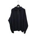 【中古】COMOLI コットンシルクジャージハーフジップPO ハーフジップスウェット X01-05017 ネイビー サイズ:2 【040525】(コモリ)