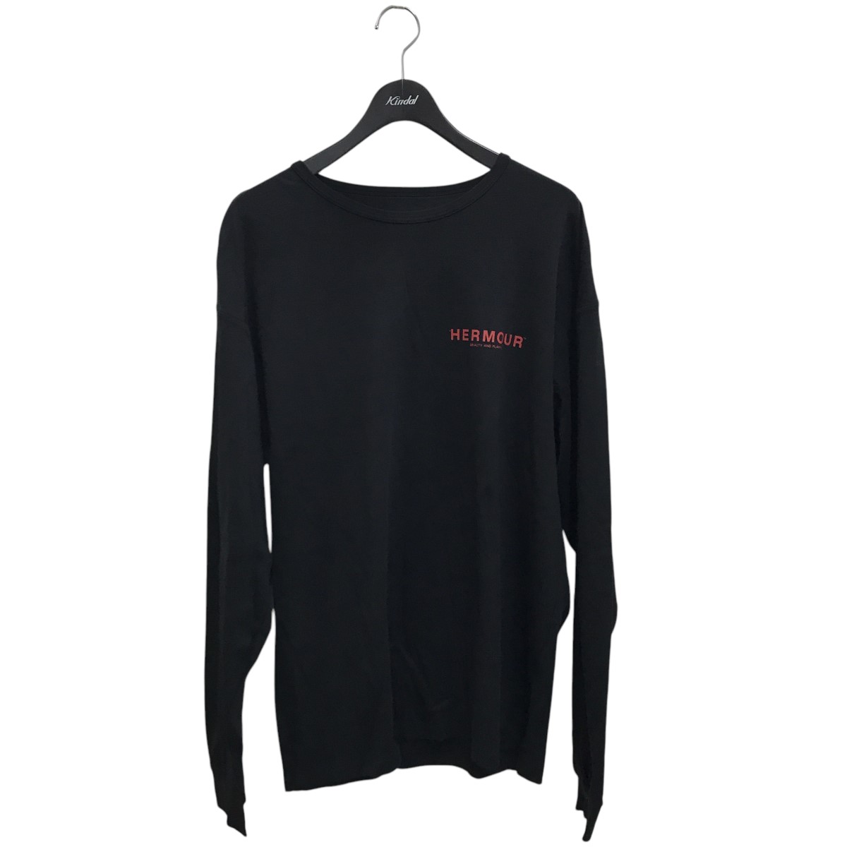 【中古】HERMOUR ロゴロングTシャツ ブラック サイズ：XXL 【040525】（(エムール）
