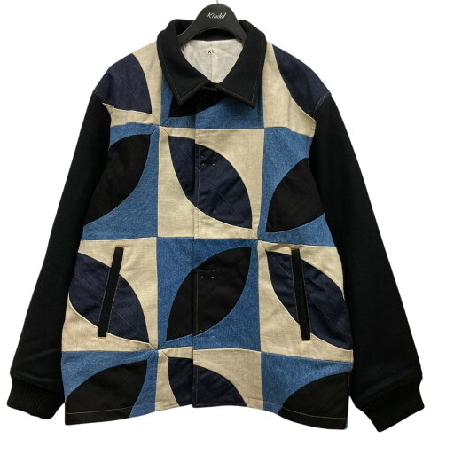 【中古】KHOKI24AW Patched work jacket ウール切替パッチワークデニムジャケット 24fw-jk-05 インディゴ×ブラック サイズ:3【価格見直し】 【中古】KHOKI24AW Patched work jacket ウール切替パッチワークデニムジャケット 24fw-jk-05 インディゴ×ブラック サイズ:3【価格見直し】