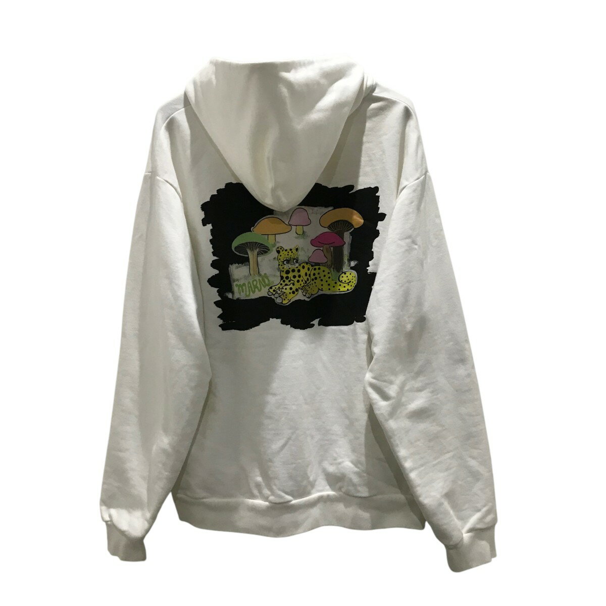【中古】MARNI　【ドロップショルダーパーカー】 プリントフーディー FUMU00675P ホワイト サイズ：46 【060525】（マルニ）