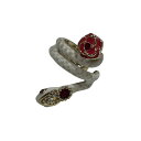 【中古】ANNA SUI 蛇リング ホワイト サイズ:2号 【070525】(アナスイ)
