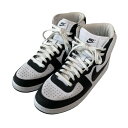 【中古】COMME des GARCONS HOMME PLUS×NIKE TERMINATOR HIGH SP ハイカットスニーカー FD4159-101 ホワイト×ブラック サイズ:28 【080525】(コムデギャルソンオムプリュス×ナイキ)(4)