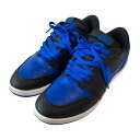 【中古】NIKE AIR JORDAN 1 LOW ローカットスニーカー IB1981-004 ブラック×ブルー サイズ:29 【080525】(ナイキ)