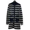 【中古】CHANEL スポーツラインジップアップボーダーカーディガン P33728K00919 ブラック×グレー 【080525】(シャネル)