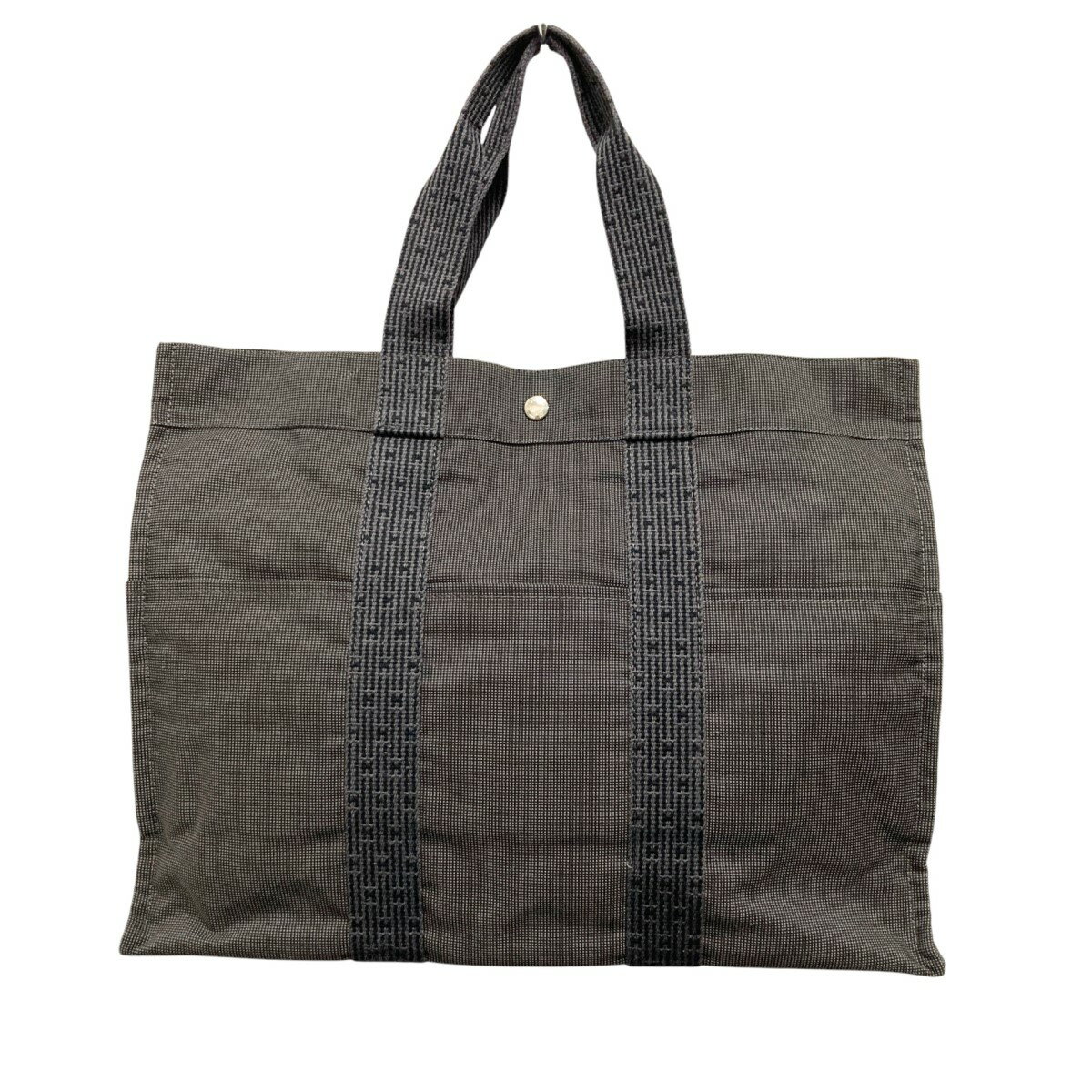 【中古】HERMES エールライン トートGM トートバッグ グレー 【100525】(エルメス)