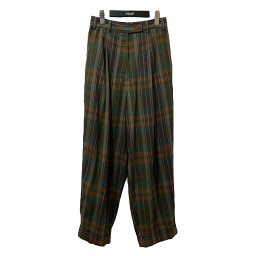【中古】CORDERA CHECKERED MASCULINE PANTS チェック スラックスパンツ 24030450000910 ブラウン×グリーン サイズ:F 【100525】(コルデラ) 【中古】CORDERA CHECKERED MASCULINE PANTS チェック スラックスパンツ 24030450000910 ブラウン×グリーン サイズ:F 【100525】(コルデラ)