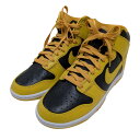 【中古】NIKEWu-Tang Clan × Nike Dunk High Retro PRM Black and Pollen ハイカットスニーカー イエロー サイズ:24cm【価格見直し】(4)