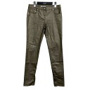 【中古】Christian Diorコーティング タイトパンツ 0E22455A1303 ゴールド サイズ:38【価格見直し】