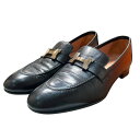 【中古】HERMESローファー ブラック サイズ:37 1/2【価格見直し】