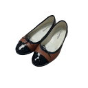 【中古】Repetto ×雅姫さん 2トーンコンビ〈フローラ〉 バレエシューズ 51222 1 81639 ブラウン×ブラック サイズ:36 【100525】(レペット)(4)