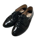 【中古】MIU MIUビジュー レースアップシューズ ブラック サイズ:361/2【価格見直し】