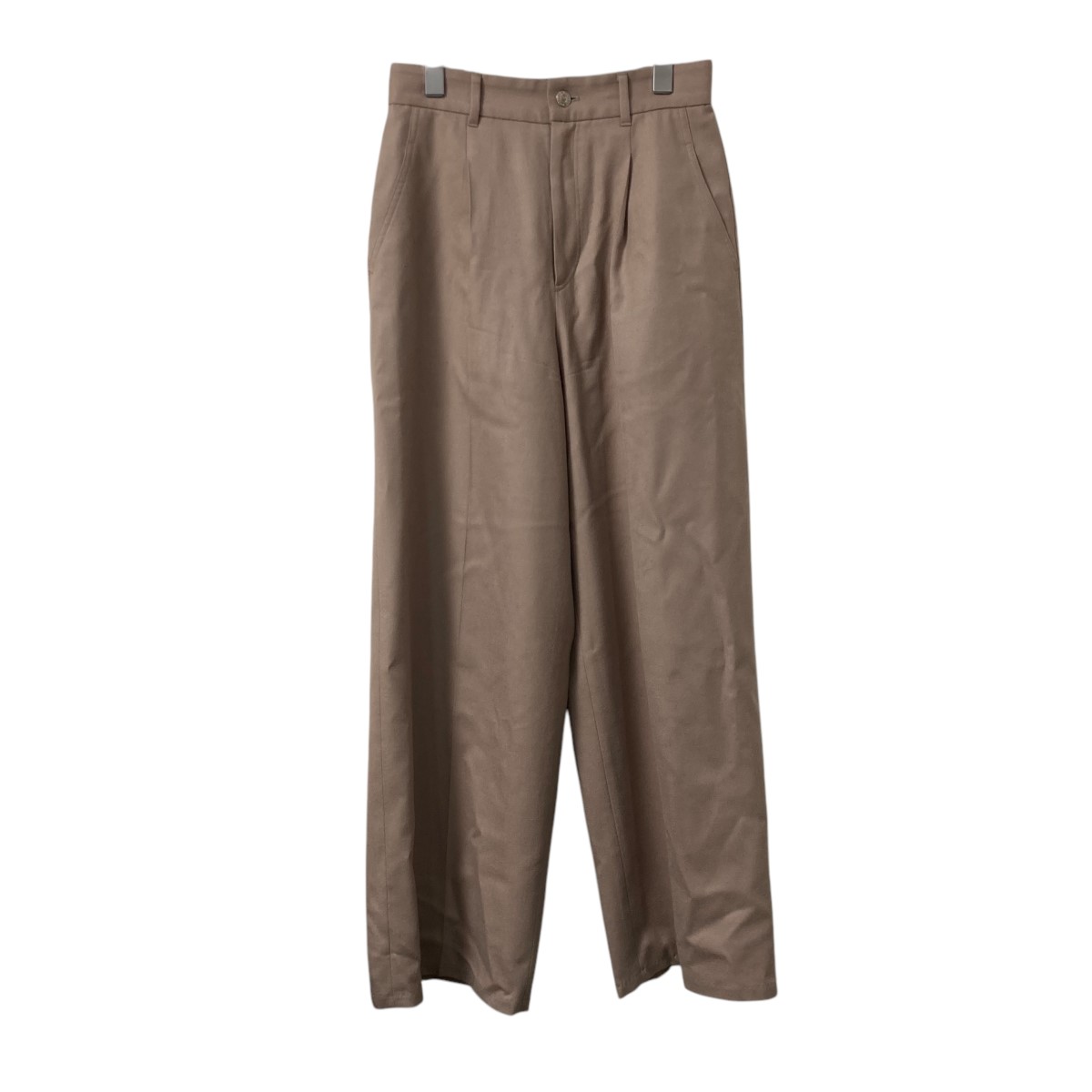 【中古】MACPHEE ウールサキソニー ハイウエストパンツ ワイドスラックスパンツ 12 04 44 04702 ベージュ サイズ:36 【100525】(マカフィー)