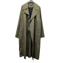 【中古】Y’s オーバーサイズロングコート YI-C40-032 オリーブ サイズ:2 【100525】(ワイズ)(4)