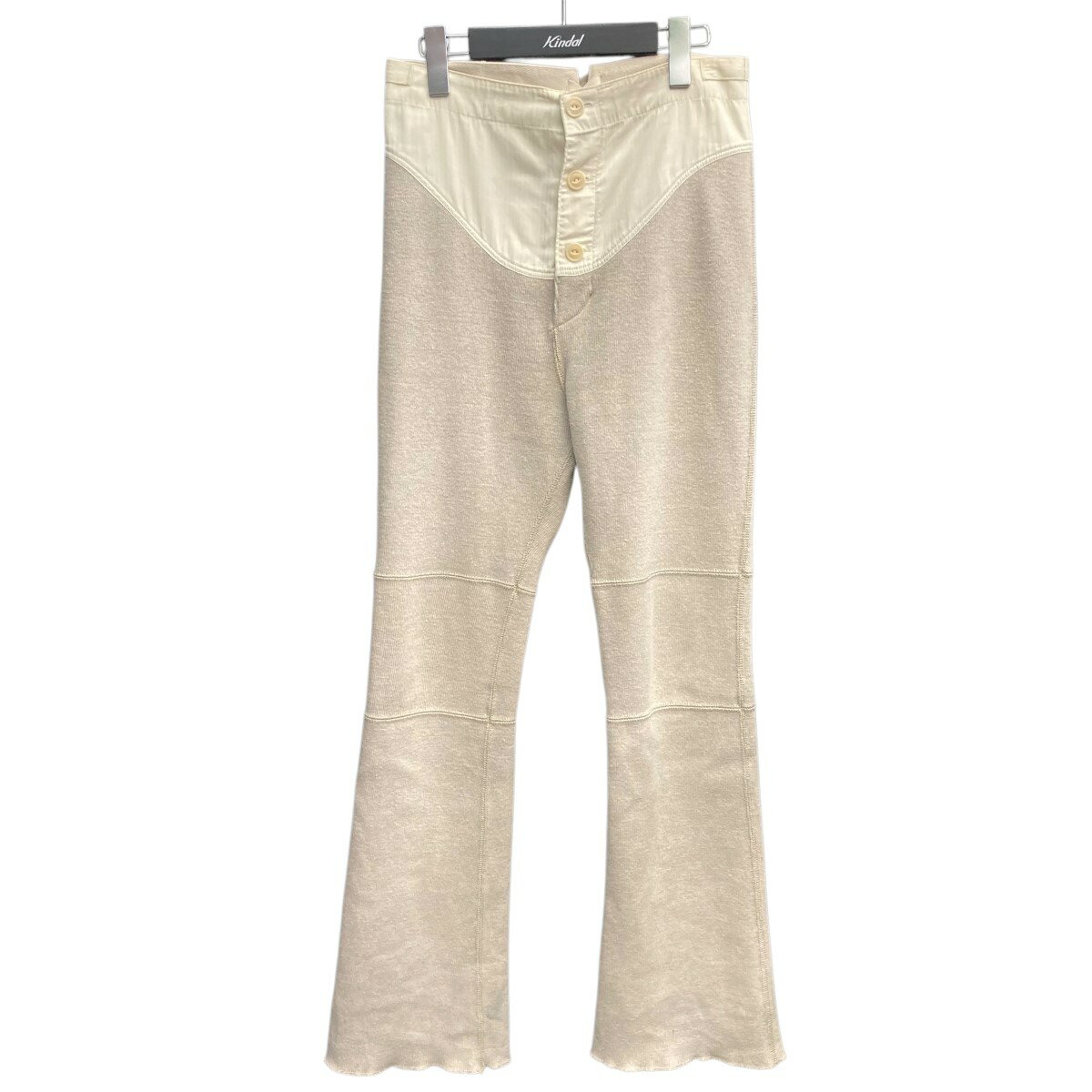 【中古】INSCRIRE24AW フレアパンツ 124AW-CUT7 ベージュ サイズ:S【価格見直し】