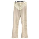 【中古】INSCRIRE 24AW フレアパンツ 124AW-CUT7 ベージュ サイズ:S 【100525】(アンスクリア)