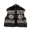 【中古】THE RERACS ノルディック柄 フリースベスト 19FW-REBL-207L-J ブラック サイズ:38 【100525】(ザリラクス)