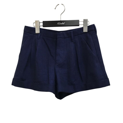 【中古】MIU MIU タックショートパンツ MP676 ネイビー サイズ:36 【110525】(ミュウミュウ) 【中古】MIU MIU タックショートパンツ MP676 ネイビー サイズ:36 【110525】(ミュウミュウ)