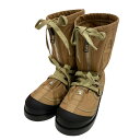 【中古】FUMIKA UCHIDACANVAS OVER BOOTS ハイカットブーツ FU-P-GD001 ベージュ サイズ:37【価格見直し】