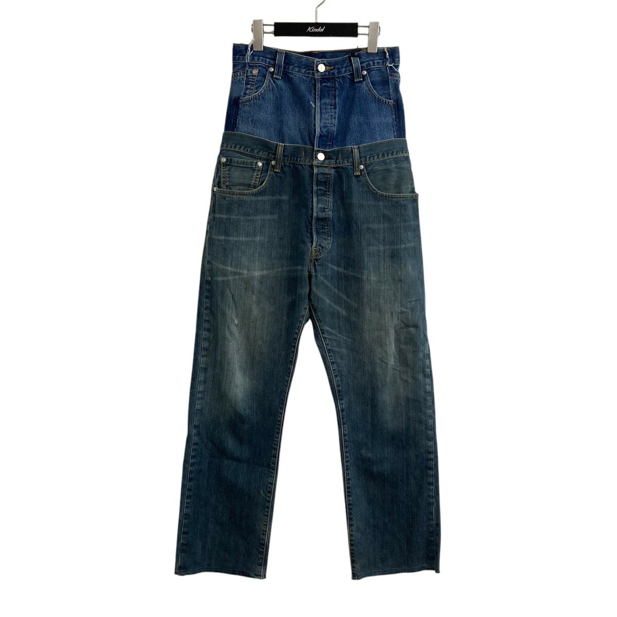 【中古】QUIITO　ダブルウエストデニムパンツ インディゴ サイズ：38 【110525】（キイト
