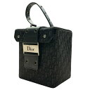 【中古】Christian Dior 「バニティ バッグ トロッター コフレ」 ハンドバッグ ブラック 【110525】(クリスチャンディオール)