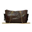 【中古】LOEWE チェーントートバッグ ブラウン×ゴールド 【120525】(ロエベ)(4)