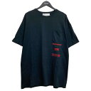 【中古】Children of the discordance×politique-E20AW BANDANA PATCH WORK ポケットTシャツ ブラック サイズ:3【価格見直し】