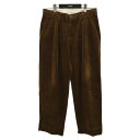 【中古】anachronorm 「CORDUROY TUCK WIDE TOROUSERS」 コーデュロイパンツ AN128 ブラウン サイズ:36 【140525】(アナクロノーム)(4)