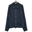 【中古】ANCELLM2024AW 1LDK別注 SUEDE SILK JACKET シルクジャケット ANC-1LDK-02 ネイビー サイズ:2【価格見直し】