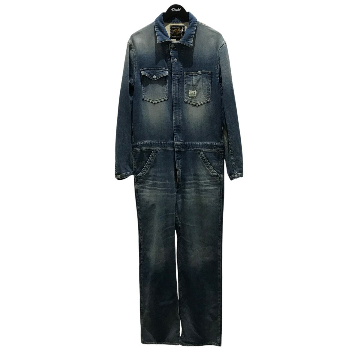 【中古】Hysteric Glamour デニムオールインワン 0253AP16 インディゴ サイズ:M 【140525】(ヒステリックグラマー)