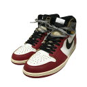 【中古】NIKE×UNION 【Air Jordan 1 Retro High OG】 ハイカットスニーカー HV8563-600 レッド×ホワイト サイズ:2...